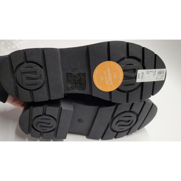 River Island Wide Fit Patent Chunky Chelsea Boot in Black Size 6 - Picture 8 of 11